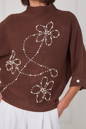 Dorothy knitwear in chocolate