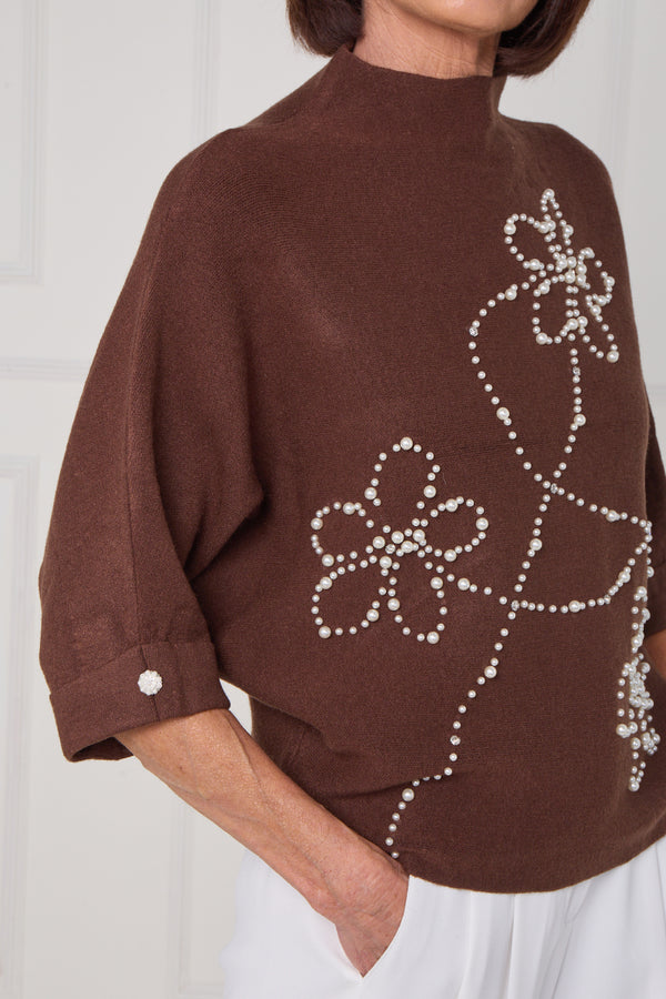 Dorothy knitwear in chocolate