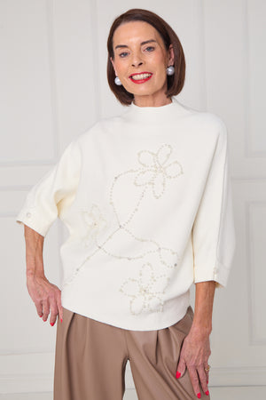 Dorothy knitwear in ecru