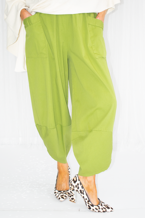 Kennedy Cotton Cocoon Trouser in Pistachio