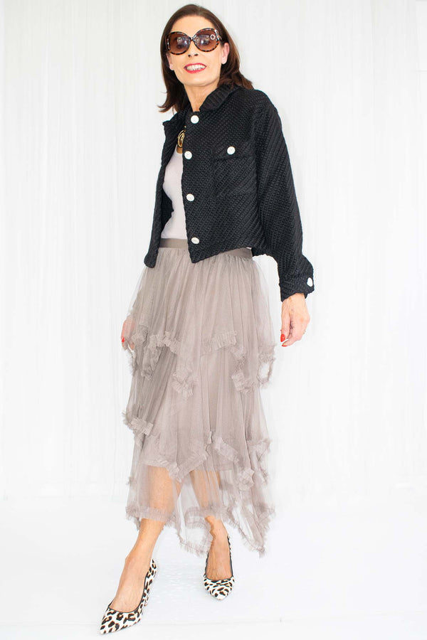 Luxury Carlton Boucle Jacket in Black