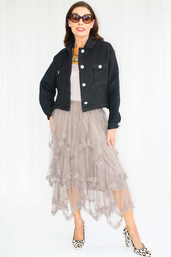 Luxury Carlton Boucle Jacket in Black