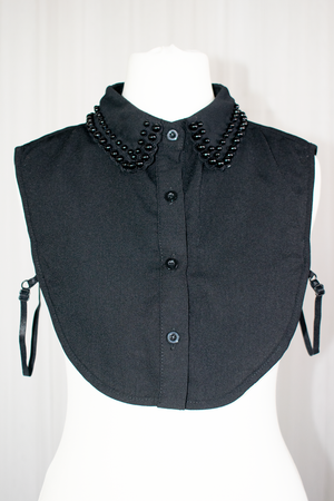 Macy Mock Collar in Black Pearl