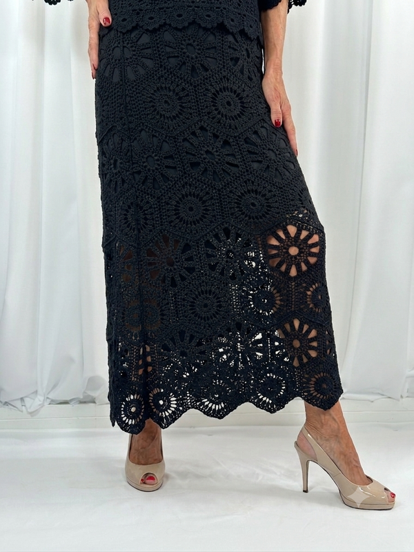 Roberto Crochet suit in black
