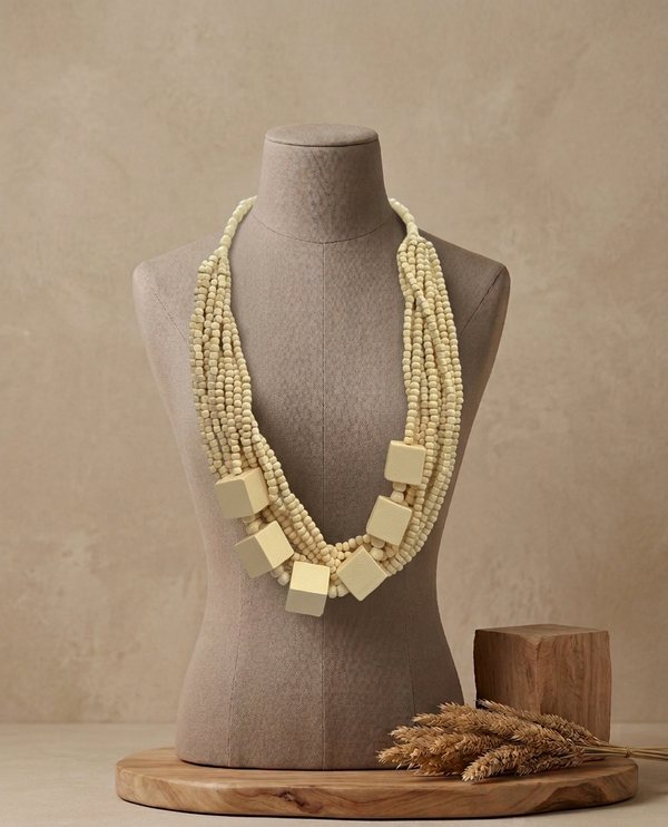 Atmore necklace in beige