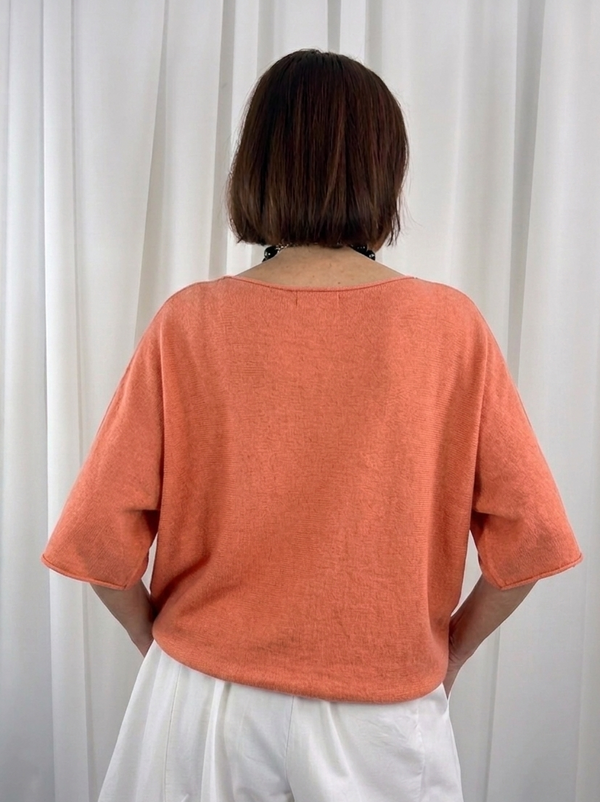 Saliyan knitwear in soft peach - Bond Street Store