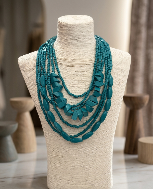 Selma Necklace in teal