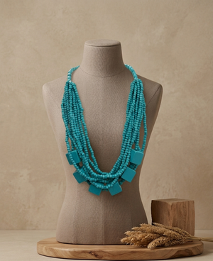 Atmore necklace in teal