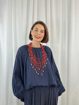 Jacquie Top in navy