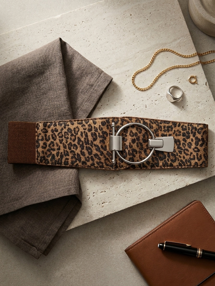 Dion belt in leopard print