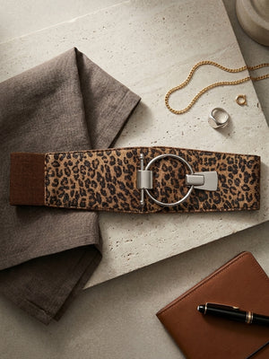 Dion belt in leopard print
