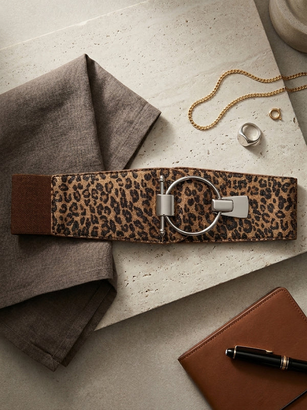Dion belt in leopard print