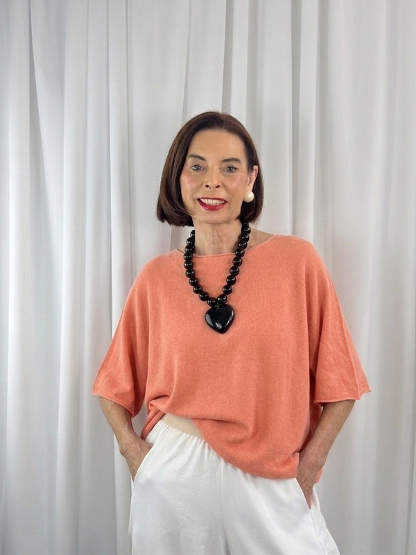 Saliyan knitwear in soft peach - Bond Street Store
