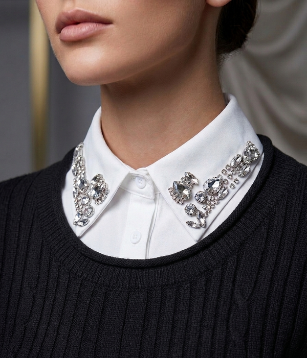 Diamante Collar in white