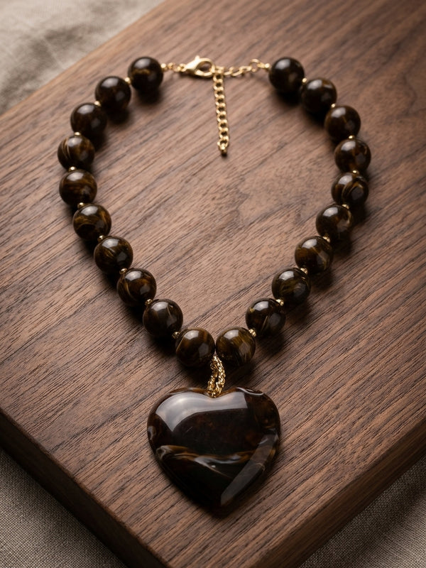 Alexandra necklace in chocolate
