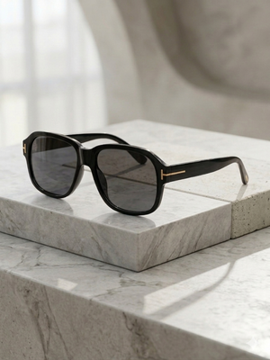 Alberto Sunglasses in Black and gold - Bond Street Store