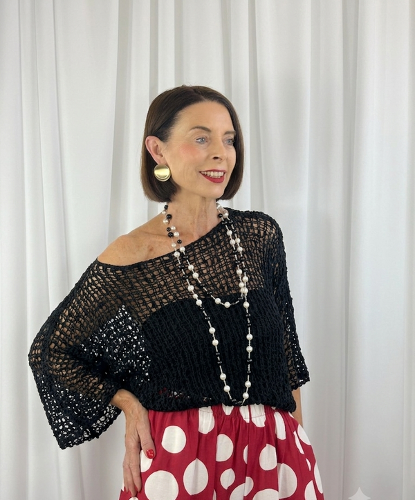popcorn top in black