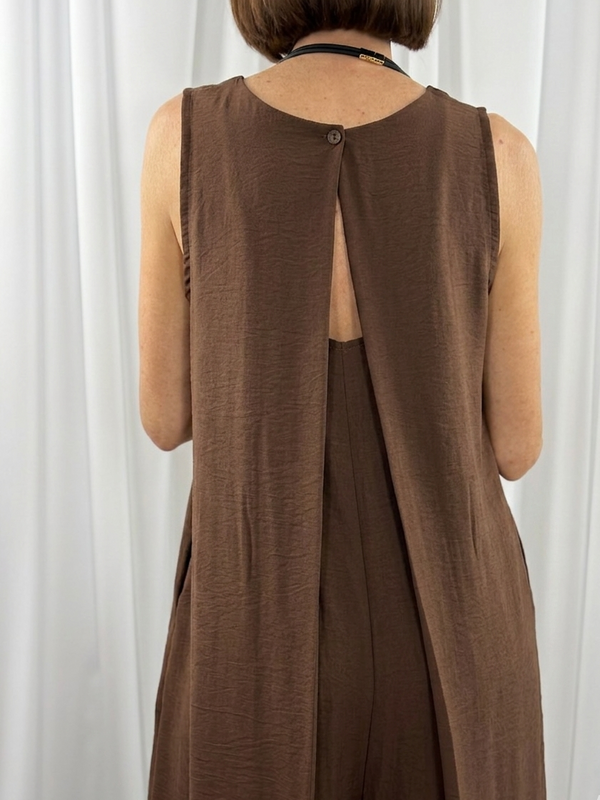 Cortina Jumpsuit in chocolate - Bond Street Store