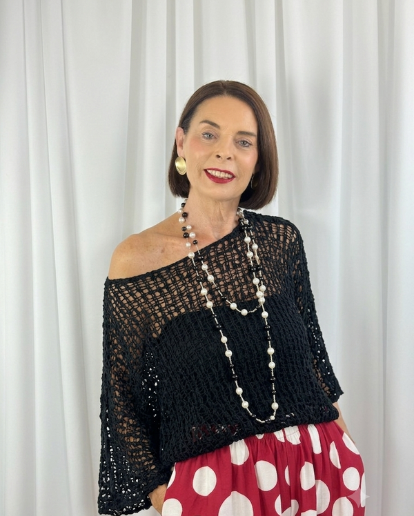 popcorn top in black
