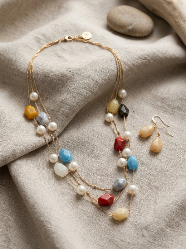 Sicily necklace and earings