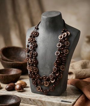 Oporto necklace in chocolate