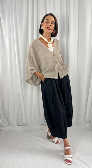 Tuscany wide leg Trousers in black