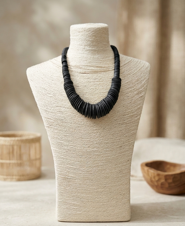 Athens Necklace in black