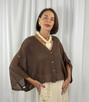 Marlo top in chocolate