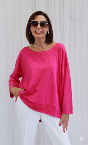 Sarah super soft slouch knit in pink - Bond Street Store