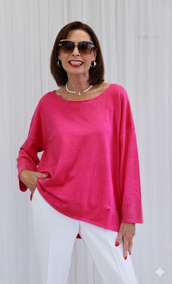 Sarah super soft slouch knit in pink - Bond Street Store