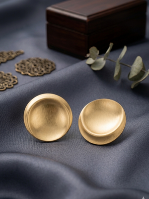 Phyllis Pierced earings in gold