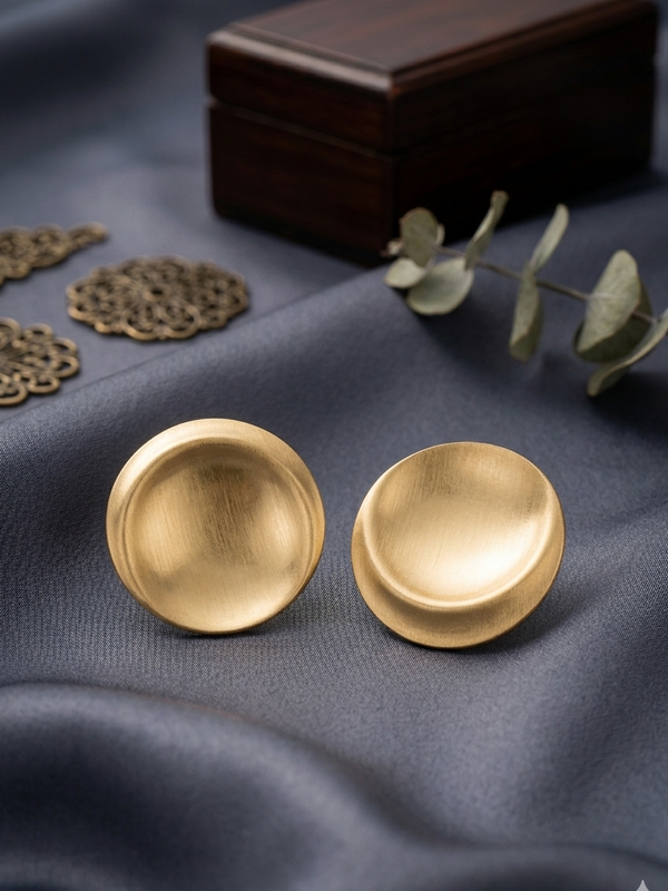 Phyllis Pierced earings in gold