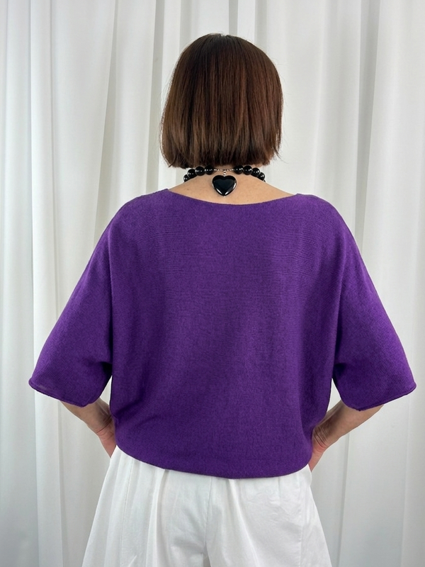 Saliyan knitwear in deep purple - Bond Street Store