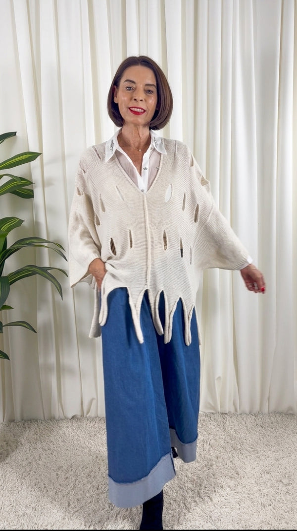 audrey holy moly knitwear in beige