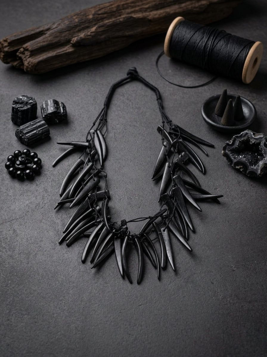 Edvina necklace in black