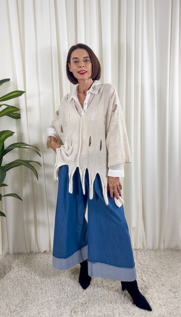audrey holy moly knitwear in beige