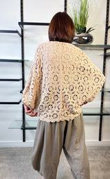 Claudia Crochet Top in Mocha