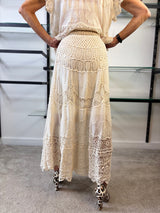 Maria Crochet Skirt in Cream