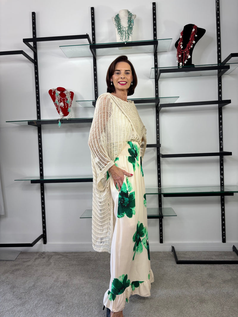 Rafini Palazzo Trouser in Jade Green