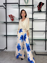 Rafini Palazzo Trouser in Royal Blue