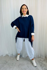 Tiffny Lux top in navy