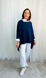 Tiffny Lux top in navy