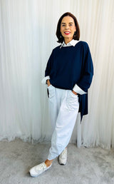 Tiffny Lux top in navy