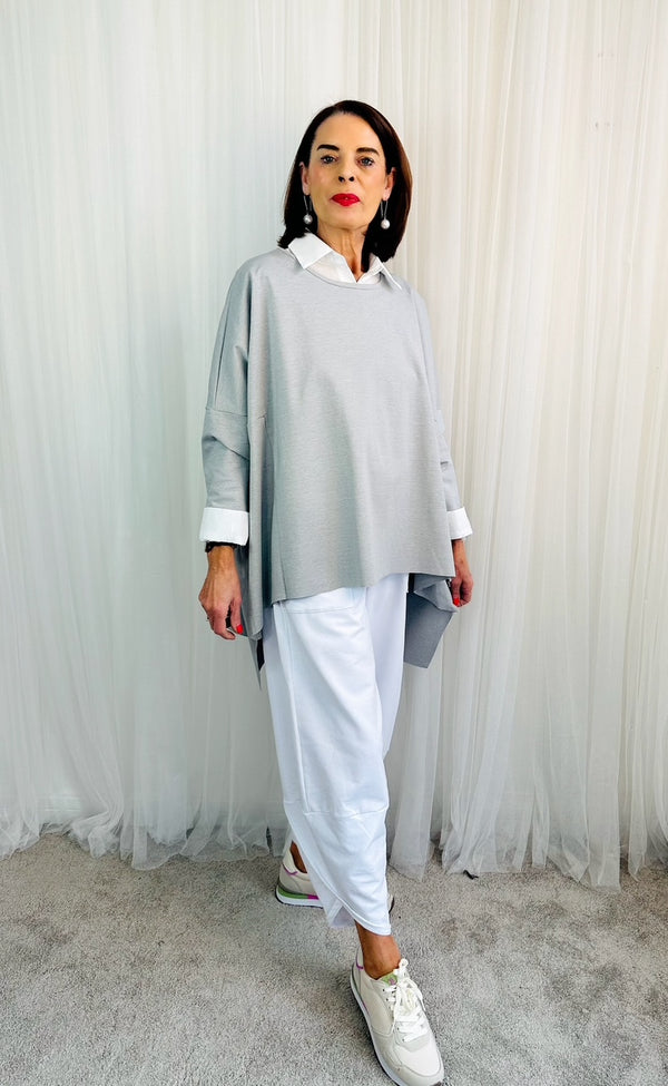 Tiffny Lux top in stone grey