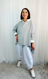 Tiffny Lux top in stone grey