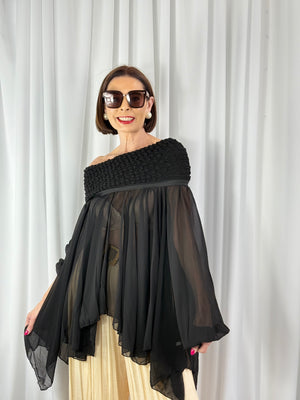 Cannes waterfall top in black