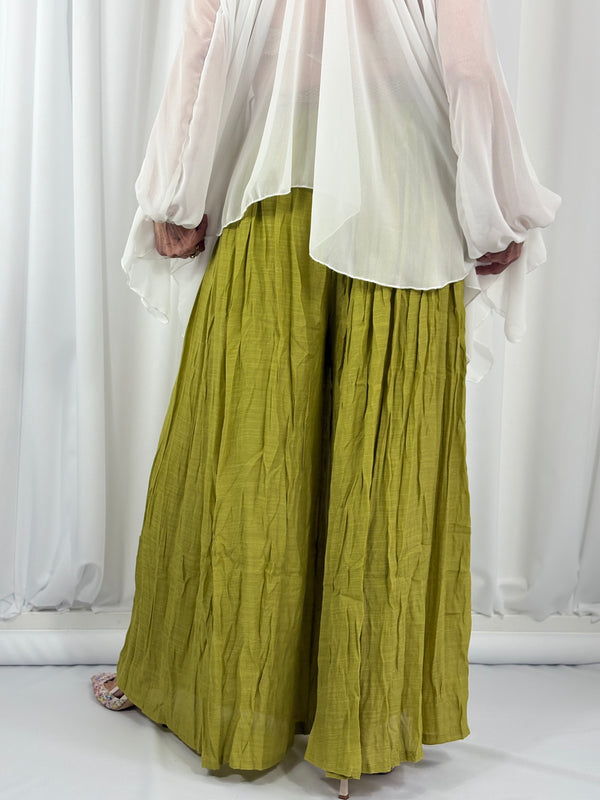 antibes palazzo trouser in pistachio