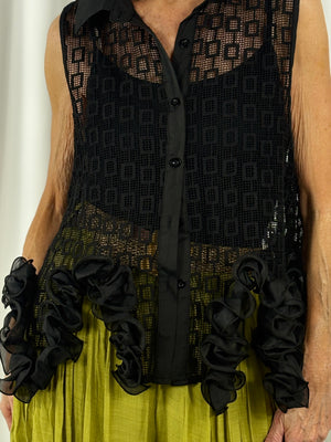 Bellagio Shirt top in black - Bond Street Store