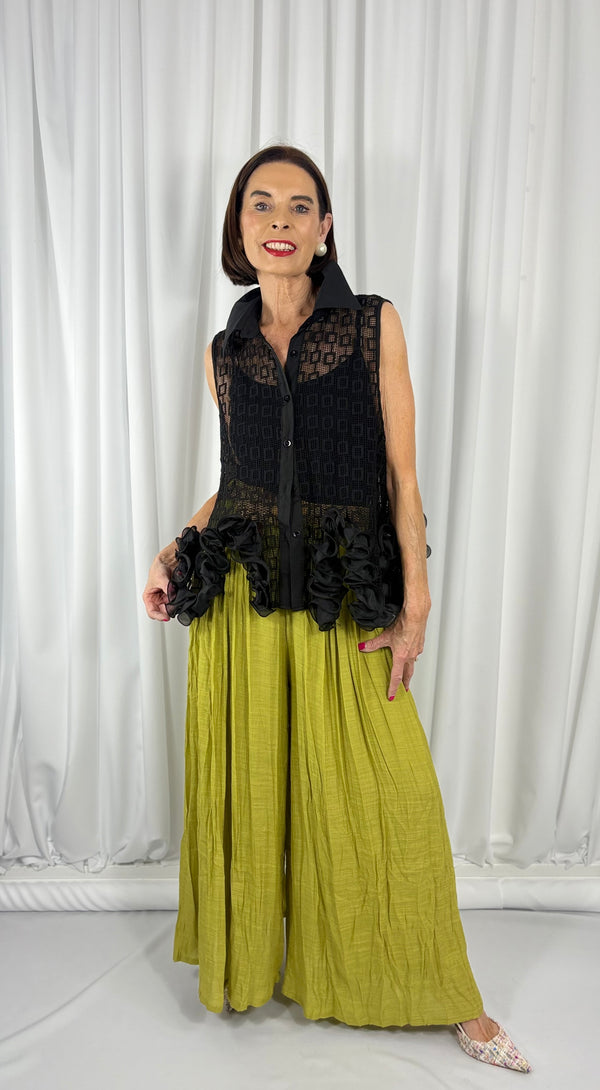 Bellagio Shirt top in black - Bond Street Store