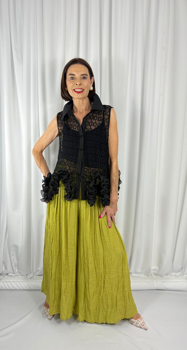 Bellagio Shirt top in black - Bond Street Store